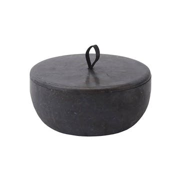 Hammam Bowl with Lid, Dark grey