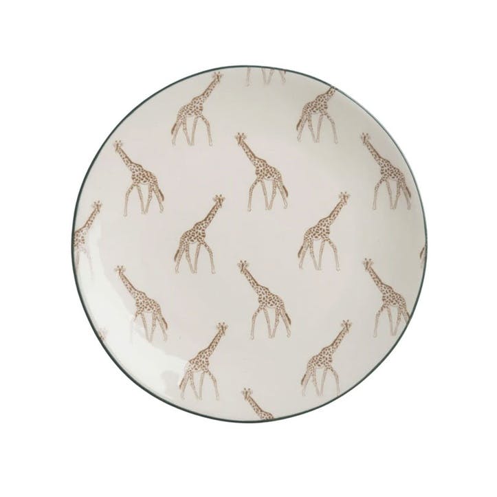 Giraffe Stoneware Side Plate D15cm, Cream