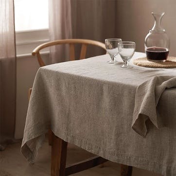 Rustic Linen Table Cloth 140 x 230cm, Natural