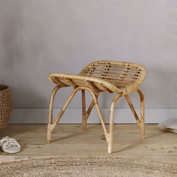 Taung Rattan Low Stool, Natural