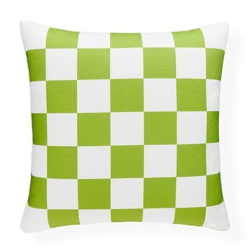 Checkerboard Outdoor Cushion 51 x 51cm, Blue/Green