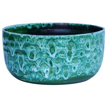 Reactive Glaze Bowl H12.5 x D25cm, Green