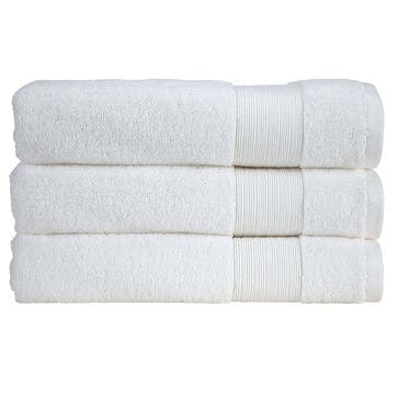 Organic Eco Twist Hand Towel, White