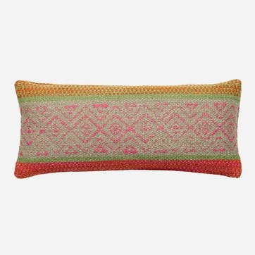 Andrew Martin Rectangular Cushion, 24 x 57cm, Pink