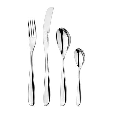 Olive 16 Piece Cutlery Set, Mirror Finish