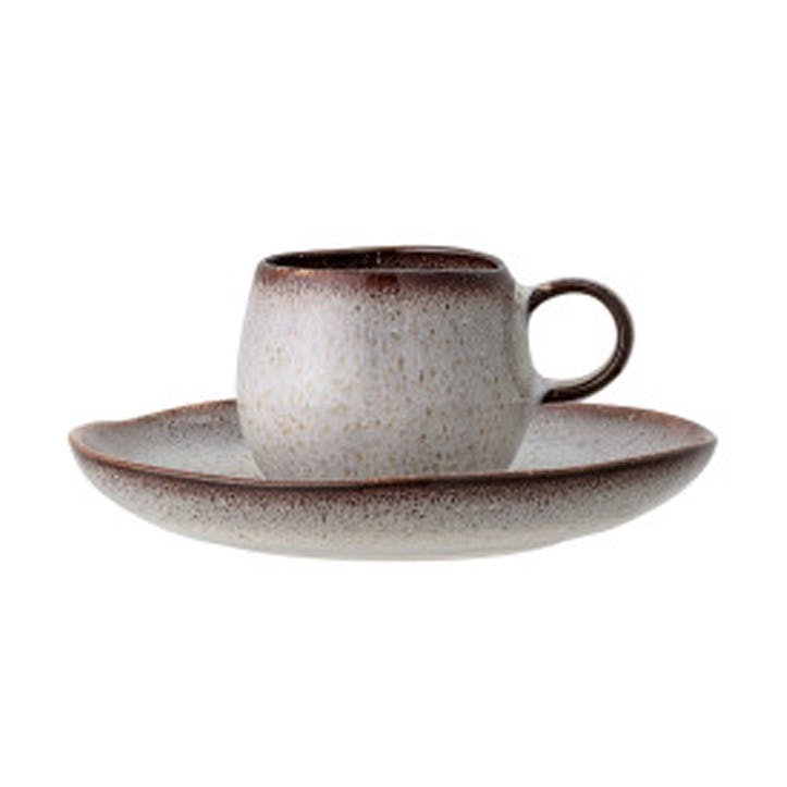 Cove Espresso Cup and Saucer  100ml, Grey