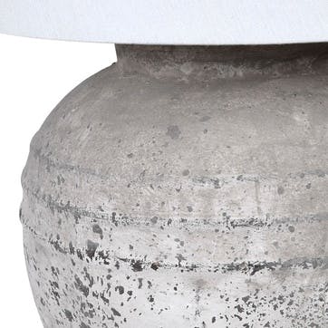 Distressed Table Lamp H61cm, Grey