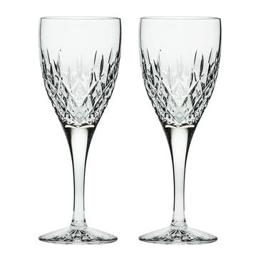 Sandringham Set of 2 Wine Glasses 280ml, Clear