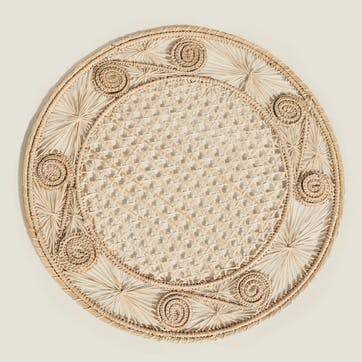 Sandra  Set of 2 Woven Placemats D35cm, Natural