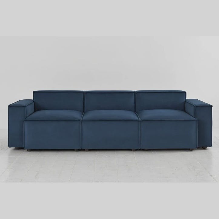 Model 03 3 Seater Velvet Sofa, Teal