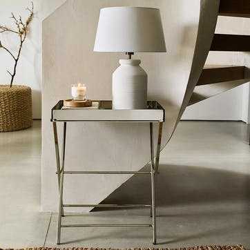 Hadston Side Table H71cm, Silver