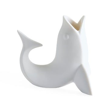 Fish Bud Vase H10cm, White