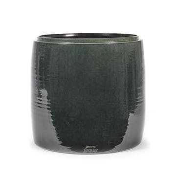 Glazed Flower Pot H38cm, Grey