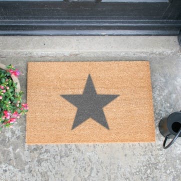 Artsy Star Doormat, Grey