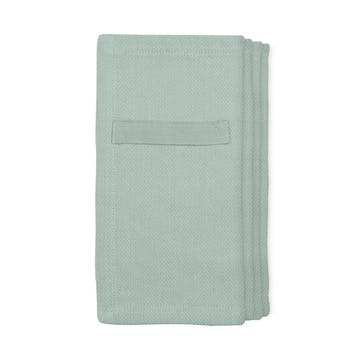 Herringbone Set of 4 Everyday Napkins 20 x 20cm, Dusty Mint