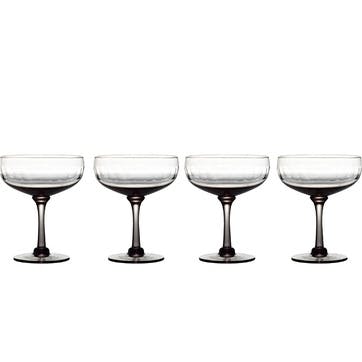 Lens Set of 4 Cocktail Glasses 210ml, Smoky