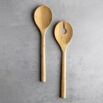 Pair of Salad Servers, Bamboo