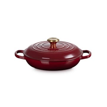 Signature Cast Iron Shallow Casserole 26cm, Garnet