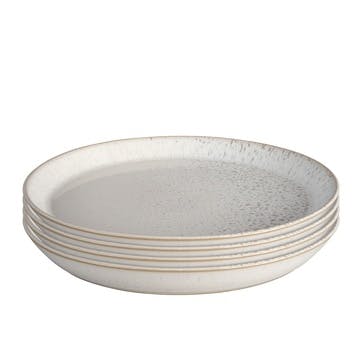 Kiln Set of 4 Dinner Plates D26cm, Natural