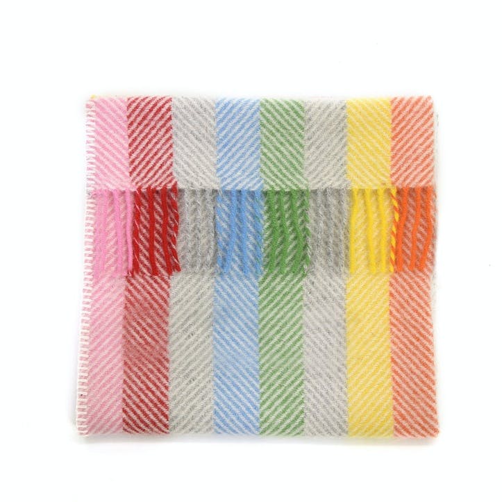 Wool Pram Blanket, Rainbow