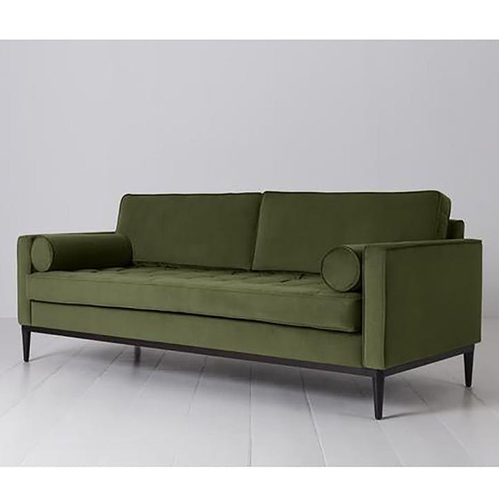 Model 02 3 Seater Velvet Sofa, Vine