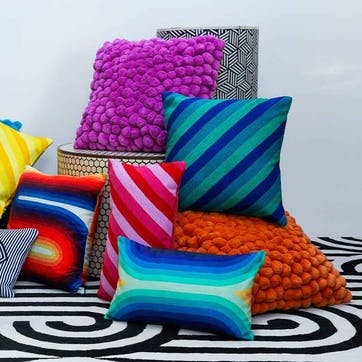 Ultra Diagonal Stripe Cushion 30 x 50cm, Pink
