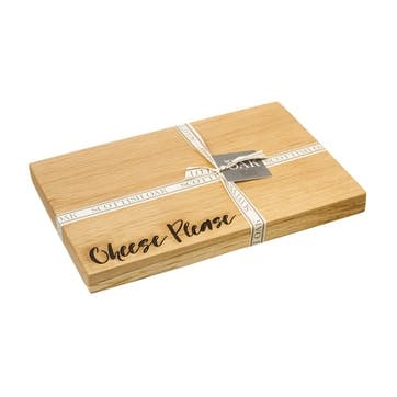 "Cheese Please" Oak Chopping Board