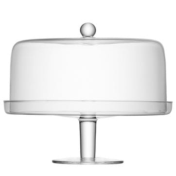 LSA Klara Cake Stand & Dome D30cm, Clear