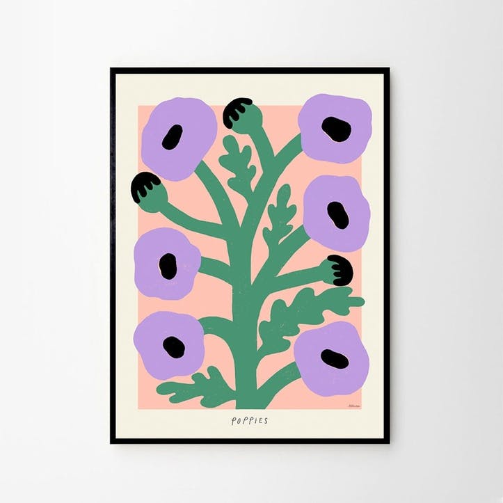 Purple Poppies, Madelen Mollard Art Print