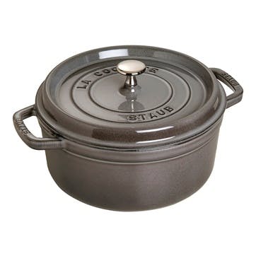 Round cocotte, 24cm, Staub, graphite grey