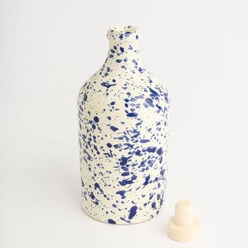 Splatter  Ceramic Bottle 750ml, Blueberry