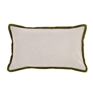 Jaipur Trim Cushion, 30 x 50cm, Olive