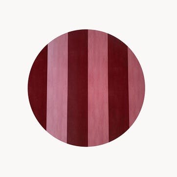 Stripe Placemat D28cm, Rouge & Blush