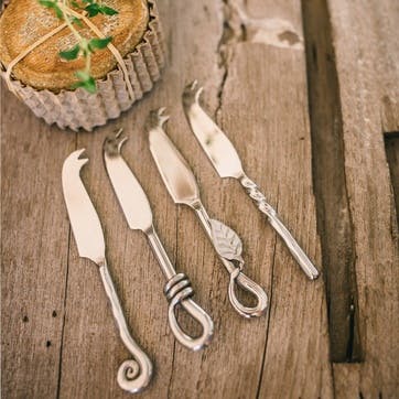 Mini Cheese Knife Mixed Design Four Piece Set