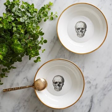 Rock and Roll Skull Bowl