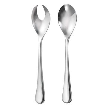 Radford Set of Salad Servers, Stainless Steel