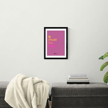 Say It With Songs It Must Be Love Print A3, Black Frame