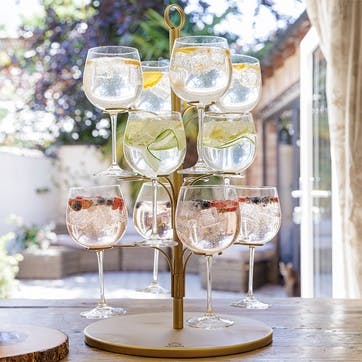 Cocktail and Nibbles Serving Tree , Gold