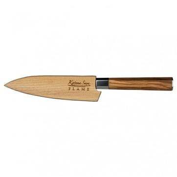 Flame Utility Knife 12cm, Olive Wood