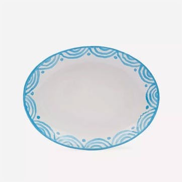 Large Oval Serving Dish, Sky