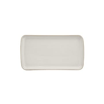 Natural Canvas Platter, 26cm, Cream
