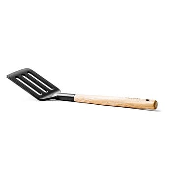 Mayflower Slotted Turner/Spatula with Ashwood Handle 30cm, Light Brown