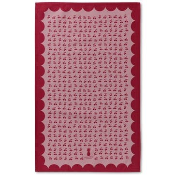 Cherry Tea Towel 76 x 48cm, Pink