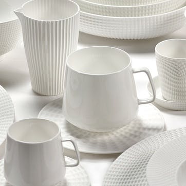 Nido Set of 4 Cappuccino Cups 300ml, White