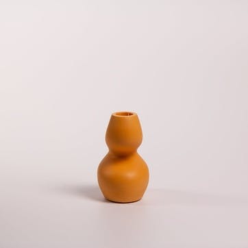 Gravity Collection, Pebble Candle Holder, Tangerine