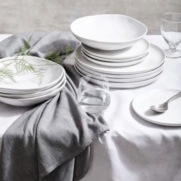 Portobello 12 Piece Dinner Set, White