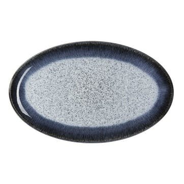 Halo Oval Platter, 40cm, Black/ Blue