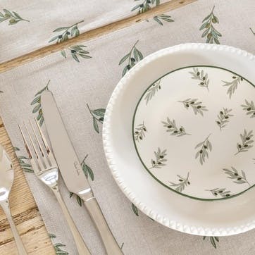 Olive Branch Set of 2 Placemats, Neutral