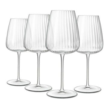 Optica Set of 4 Chardonnay Wine Glasses 550ml, Clear