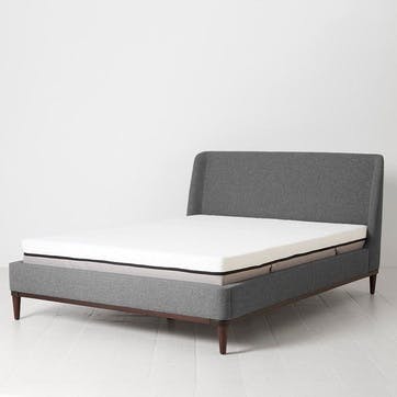 Bed 02 Linen King Size Frame, Stone